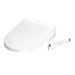 American Standard Advanced Clean 2.5 Electric SpaLet Bidet Seat A white smart toilet lid with a matching remote control, shown on a clean white background. 