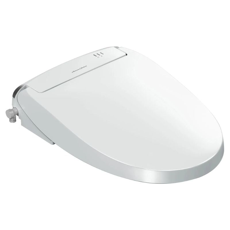 American Standard Advanced Clean 3.0 Electric SpaLet Bidet Seat - White toilet seat with electronic control panel on a white background