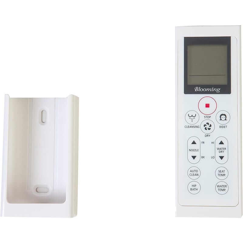 Remote control for Blooming Bidet Toilet Seat NB-R1063 with various settings, enhancing user comfort and convenience.