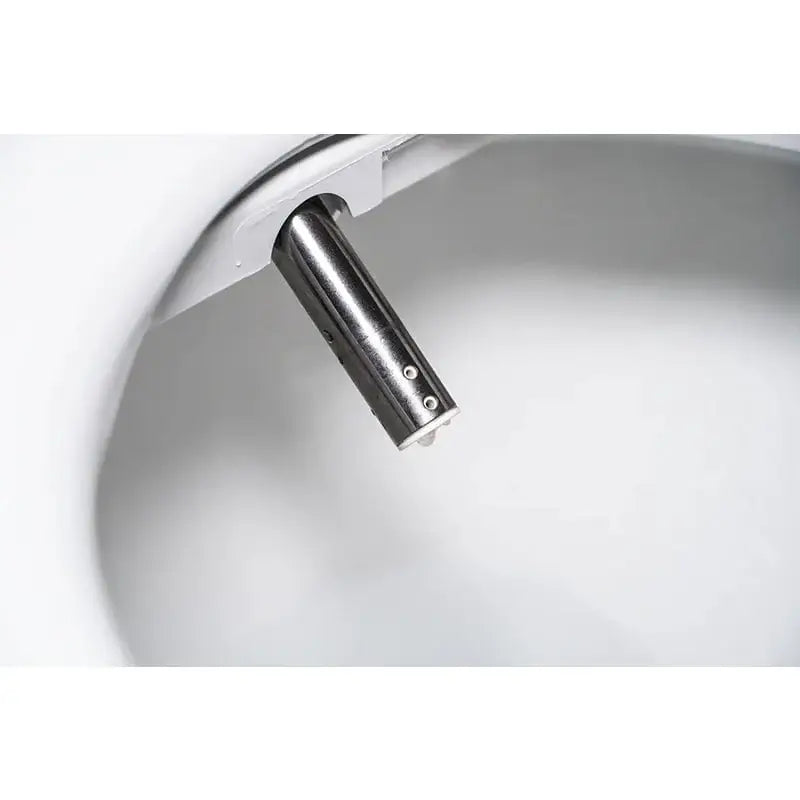 Blooming Bidet R1570 Bidet Seat - Close-up of a metallic bidet nozzle