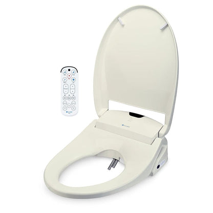 Brondell Swash 1400 Luxury Bidet Toilet Seat in Biscuit color with remote control