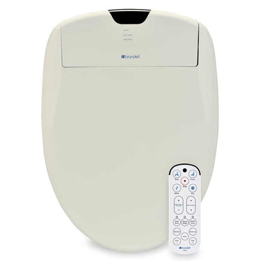 Brondell Swash 1400 Luxury Bidet Seat with remote, featuring dual nozzles, heated seat, warm air dryer, and eco-friendly settings.