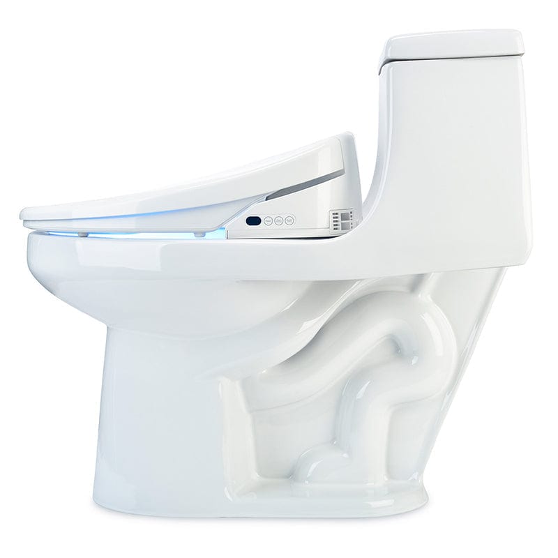 Brondell Swash 1400 Luxury Bidet Toilet Seat in white, showcasing sleek design and modern features.