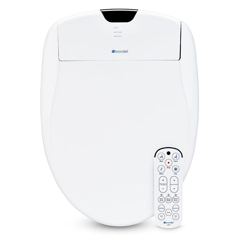 Brondell Swash 1400 luxury bidet toilet seat in white with remote control