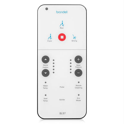 Brondell Swash BL97 Bidet Remote Control with various settings for improved hygiene and comfort.