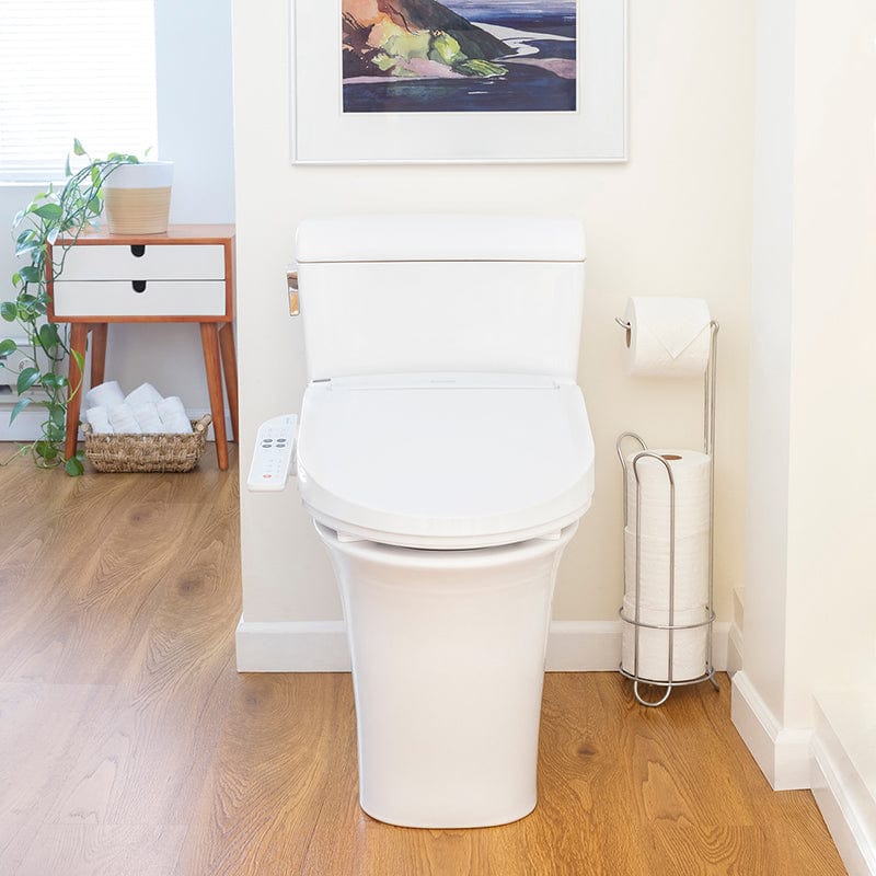 Brondell Swash Select BL67 Bidet Toilet Seat installed in modern bathroom.