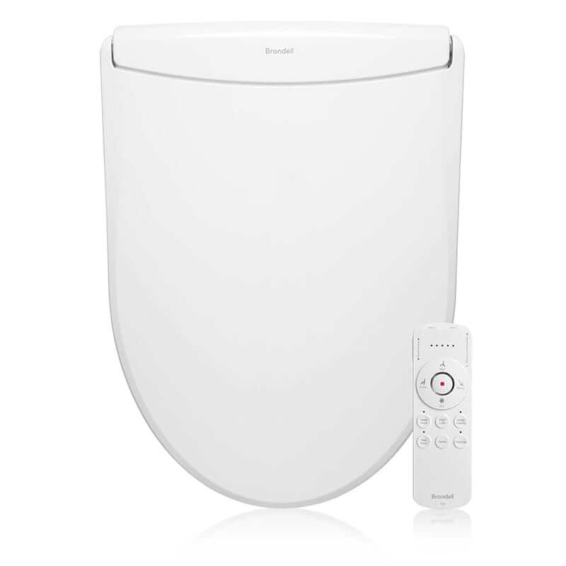 Brondell Swash Thinline Bidet Toilet Seat T44 with wireless remote featuring ultra-slim design and modern features.