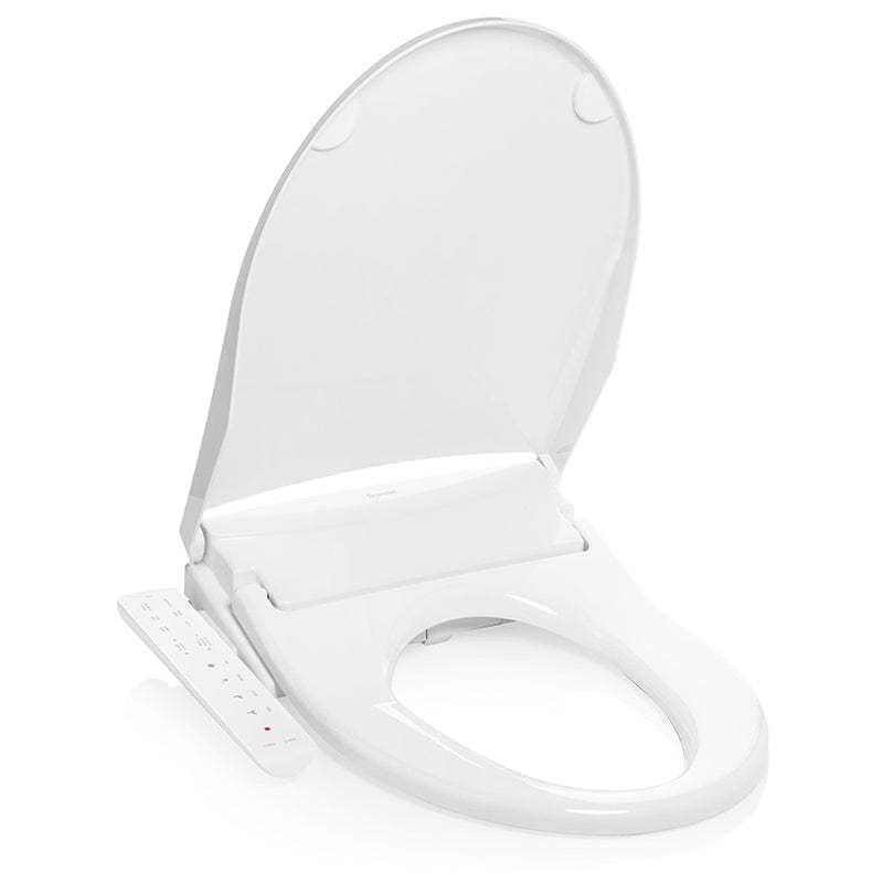 Brondell Swash Thinline T22 luxury bidet toilet seat with open lid, featuring modern design and advanced functionality.