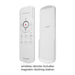 Brondell Swash Thinline T44 bidet toilet seat wireless remote with magnetic docking station, shown front and back view.