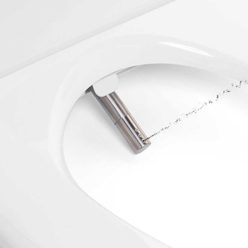 Brondell Swash Thinline Bidet Toilet Seat T44 with adjustable stainless steel nozzle feature