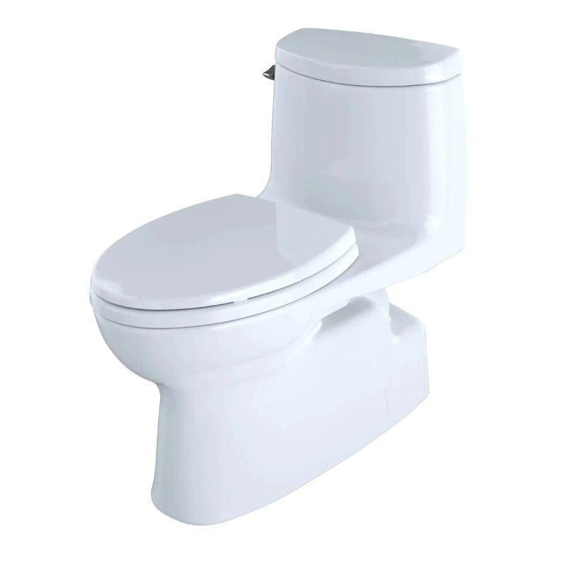 TOTO Carlyle II One-Piece Toilet - right corner view of a white toilet 