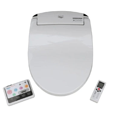 Cascade 3000 Bidet Seat with remote controls for luxury comfort and cleansing by Dignity Solutions.