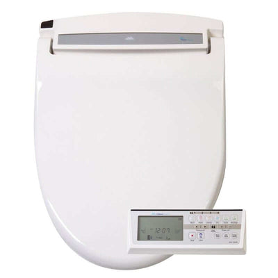 CleanSense Bidet Seat 1500 with remote control and advanced features like heated seat, unlimited warm water, and self-cleaning nozzle.