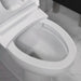 Duravit Sensowash Arcova Universal Bidet Seat - Close-up of a white ceramic toilet bowl with a white lid, shown against a dark background.