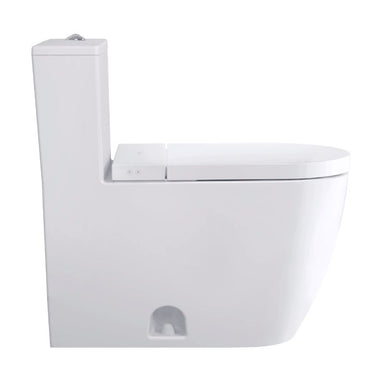 Duravit SensoWash Starck F Plus - A modern toilet with a high-flush tank, white ceramic body, and a closed smart seat lid, shown against a plain white background.