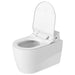 Duravit SensoWash Starck Slim Heated Bidet Seat - Open lid on a white background