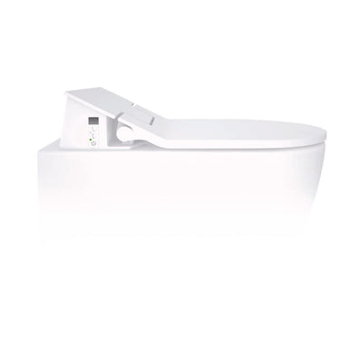 Duravit SensoWash Starck Slim Heated Bidet Seat - Side view on a white background