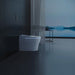 Duravit SensoWash u Smart Bidet Toilet - installed in a dim bathroom with night light visible coming from the toilet