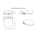 Eco-Nova Bidet Toilet Seat Dimensions Diagram with Measurements in Inches