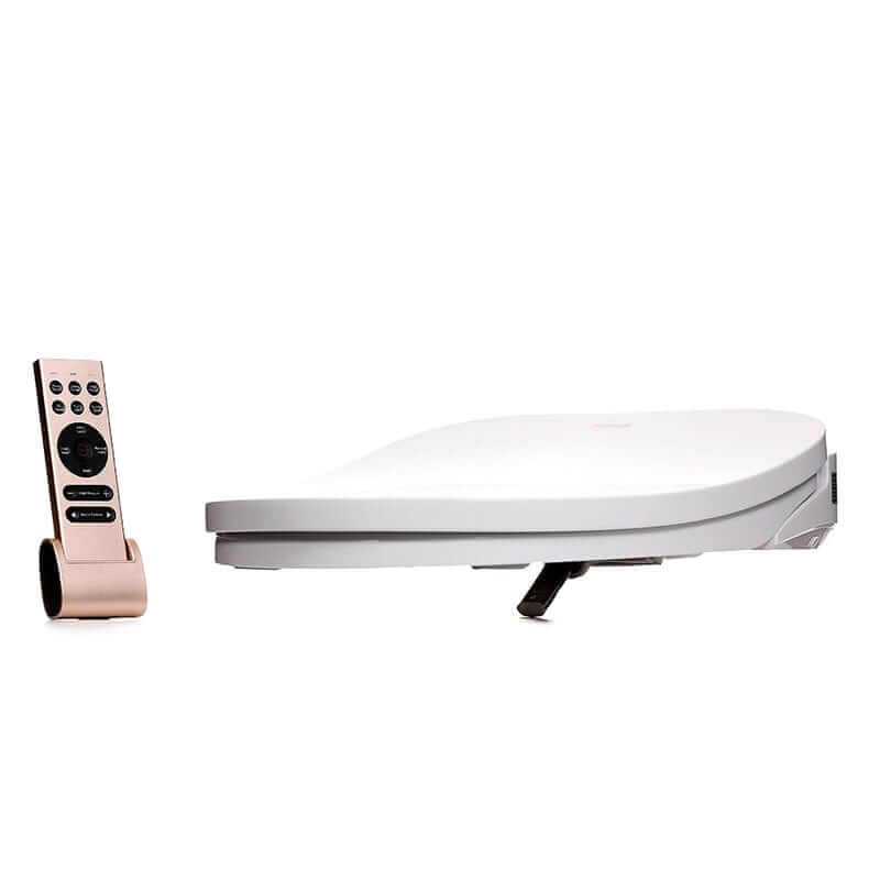 Eco Nova Bidet Toilet Seat with remote control, featuring instant warm water, heated seat, air dryer, and self-cleaning nozzle.