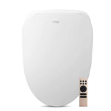 Eco Nova Bidet Toilet Seat with remote, featuring ultra-thin design, heated seat, and self-cleaning nozzle for luxury bathroom upgrade