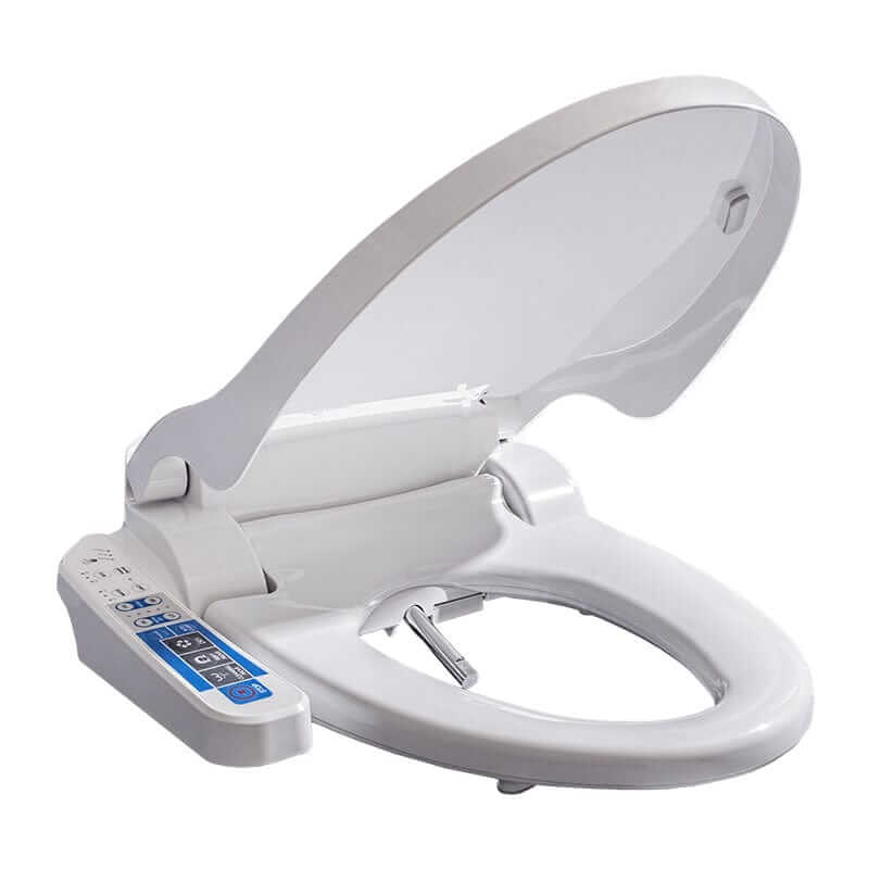 Galaxy Bidet Toilet Seat GB5000 with heated seat and remote control, featuring warm water, adjustable nozzle, and warm air dryer.