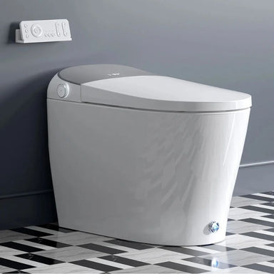 HOROW T03PL Smart Bidet Toilet - Modern toilet with a sleek design on a checkered floor