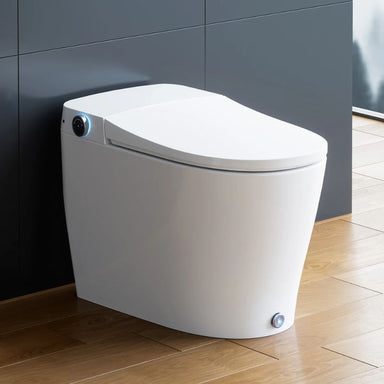 HOROW T05 Smart Toilet - Modern white toilet against a dark tiled wall
