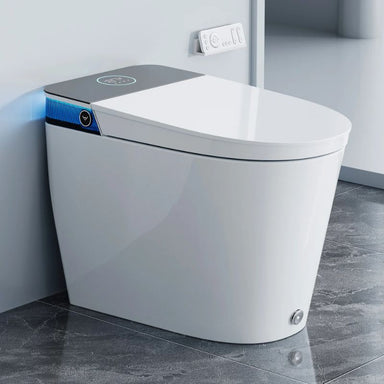 HOROW T38P Smart Toilet - Modern white toilet bowl with digital control panel in a bathroom setting