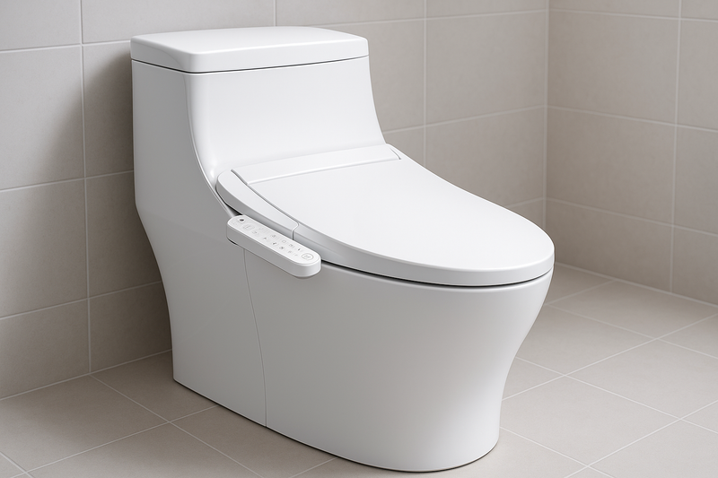 toilet with built-in bidet