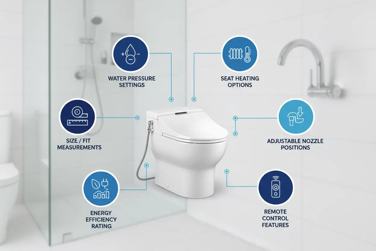 Toilet with built-in bidet, features to consider