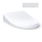 TOTO Washlet S7A Bidet Seat with automatic lid, heated seat, dual spray, warm air dryer, and auto clean technology.