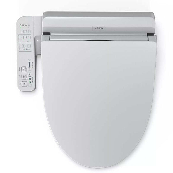 TOTO Washlet A2 Bidet Seat - Elongated with electronic controls and heated seat feature for luxury bathroom experience.