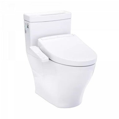 TOTO Aimes WASHLET+ S2 One-Piece Toilet - White toilet on a white background