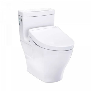 TOTO Aimes WASHLET+ S5 One-Piece Toilet - White toilet on a white background