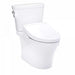 TOTO Aquia IV Arc WASHLET+ S5 Two-Piece - White toilet with closed lid on a white background
