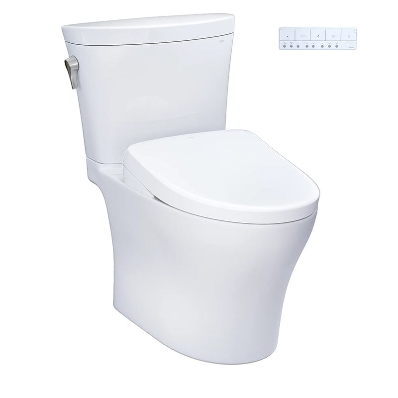 TOTO Aquia IV Arc Washlet + S7 toilet, two-piece design, featuring sleek modern lines and dual flush options for water efficiency.