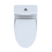 Top view of TOTO Aquia IV One-Piece Toilet, 1.28 GPF & 0.9 GPF, modern design with dual-flush system.