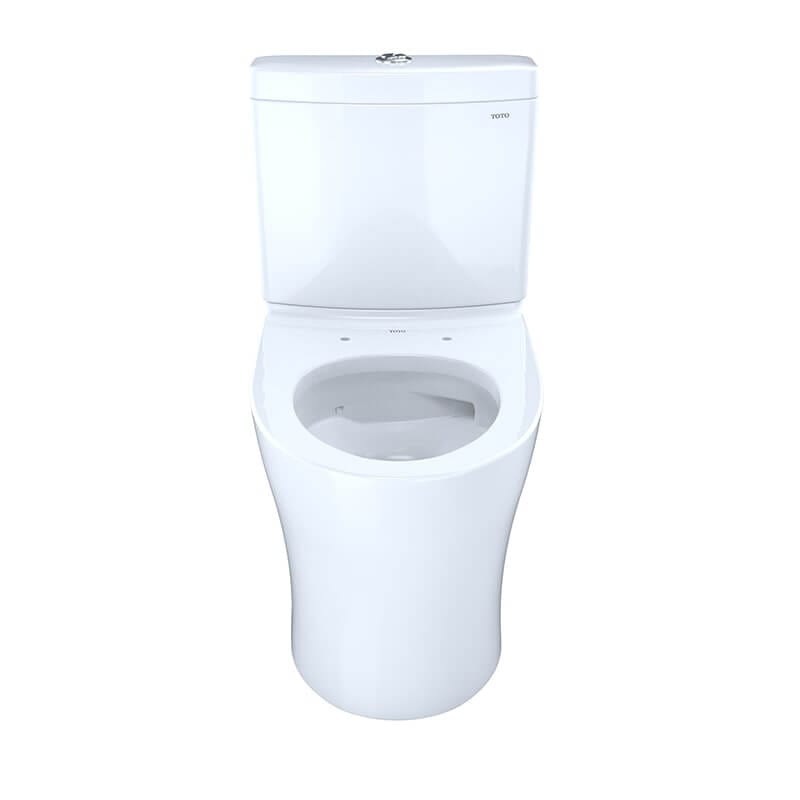 TOTO Aquia IV two-piece elongated toilet, 1.28 GPF & 0.9 GPF, universal height, no seat, white ceramic