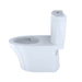 TOTO Aquia IV Two-Piece Toilet, 1.28 & 0.9 GPF, Elongated Bowl, Universal Height, White Finish, Side View, No Seat Included