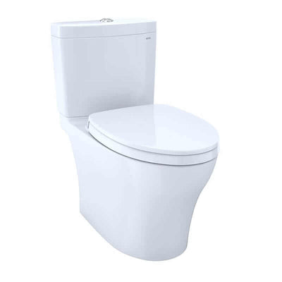 TOTO Aquia IV Two-Piece Toilet - Universal Height - Main image of a white toilet on a white background
