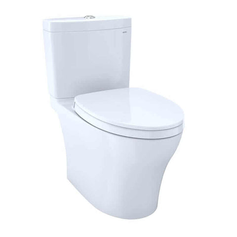 TOTO Aquia IV Two-Piece Toilet - Universal Height - Main image of a white toilet on a white background