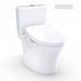 TOTO Aquia IV WASHLET+ S5 Two-Piece Toilet - Universal Height - White toilet with closed lid on a white background