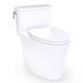 TOTO Aurora One-Piece Toilet - 1.28 GPF - White toilet on a white background