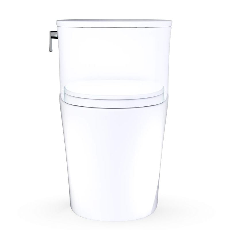TOTO Aurora One-Piece Toilet - 1.28 GPF - front view on a white background