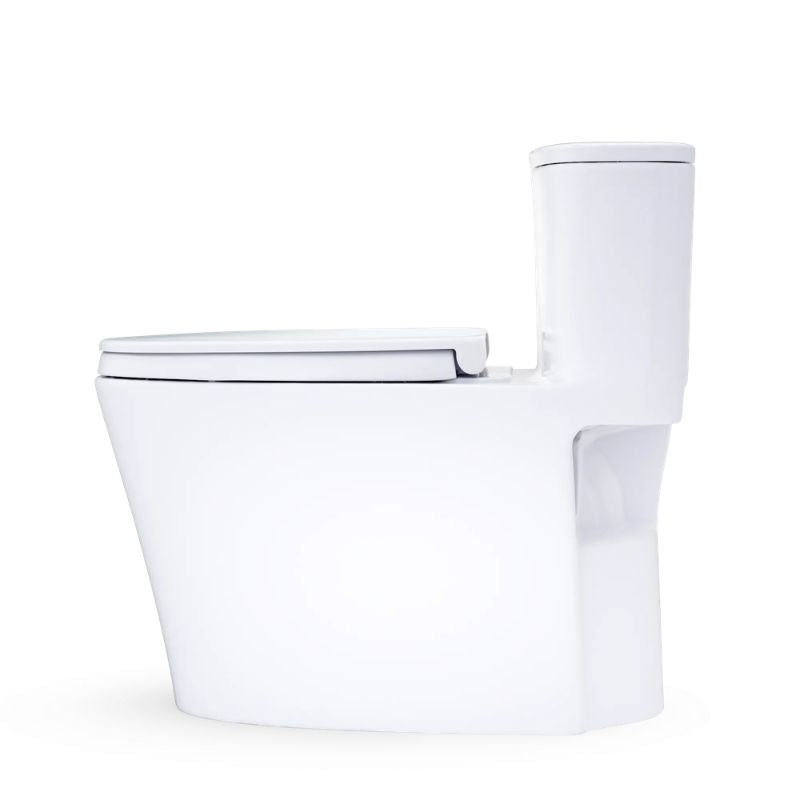 TOTO Aurora One-Piece Toilet - 1.28 GPF - side view on a white background