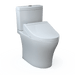 TOTO Aquia IV Washlet+ C5 Two-Piece Toilet, Universal Height, 1.28 GPF & 0.9 GPF water-saving technology.
