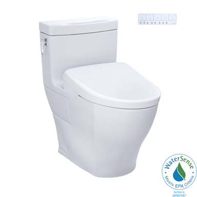 TOTO Aimes Washlet + S7 One-Piece 1.28 GPF with remote control, WaterSense certified, eco-friendly toilet.