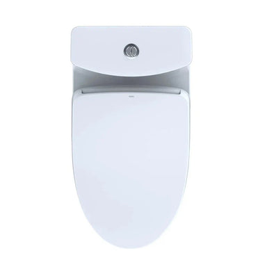 TOTO Aquia IV Washlet+ S550E one-piece toilet combo, dual flush 1.28 GPF & 0.9 GPF, top view.