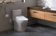 TOTO Aquia IV Washlet+ C5 two-piece toilet with modern bathroom design, universal height, dual flush 1.28 & 0.9 GPF
